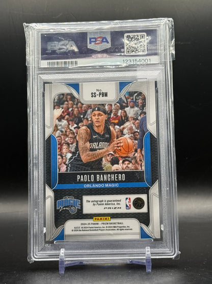 2024 Panini Prizm NBA Paolo Banchero Orlando Magic Sensational Mojo Auto 12/25 PSA 9 123154001