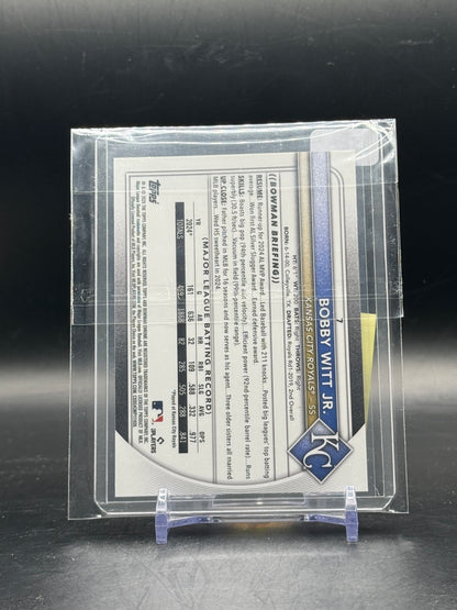 2025 Topps Bowmann Chrome MLB Bobby Witt Jr. Kansas City Royals Purple Mojo 129/250