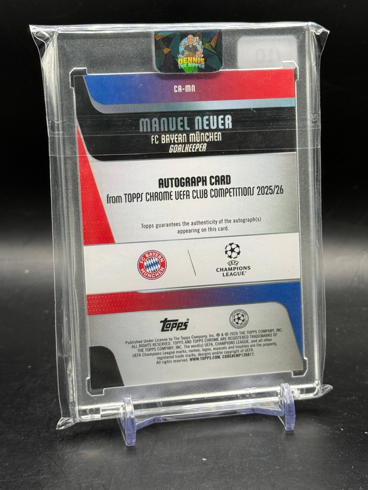 2025-26 Topps Chrome UCC Manuel Neuer FC Bayern München Geometric Black Auto 01/10