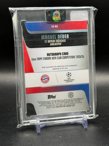 2025-26 Topps Chrome UCC Manuel Neuer FC Bayern München Geometric Black Auto 01/10
