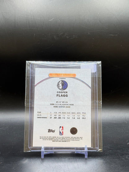 2025-26 Topps Finest Basketball Cooper Flagg Dallas Mavericks Purple Refractor 149/250