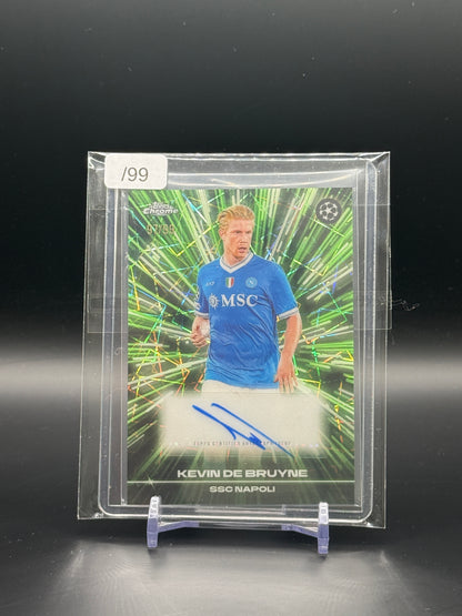 2025-26 Topps Chrome UCC Kevin De Bruyne SSC Napoli Green Black Lazer Auto 97/99
