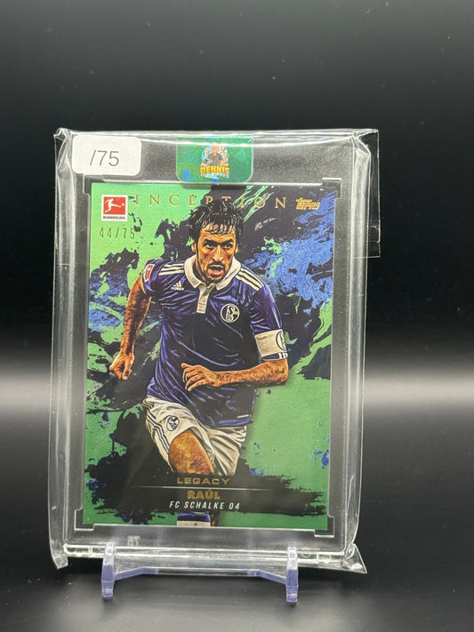 2024-25 Topps Inception Bundesliga Raul FC Schalke 04 Green Auto 44/75