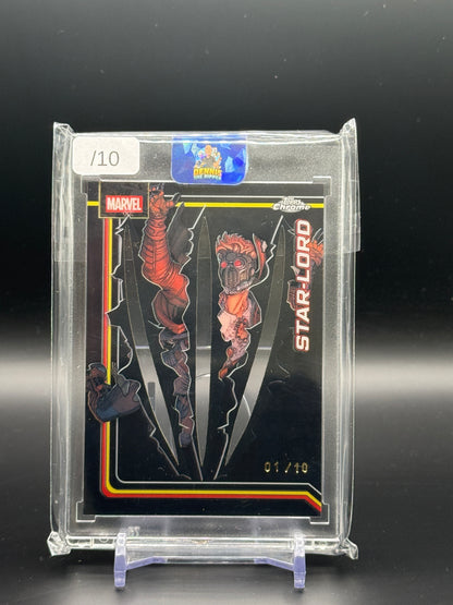 2025 Topps Chrome Marvel Comics Star-Lord Black Claw 01/10
