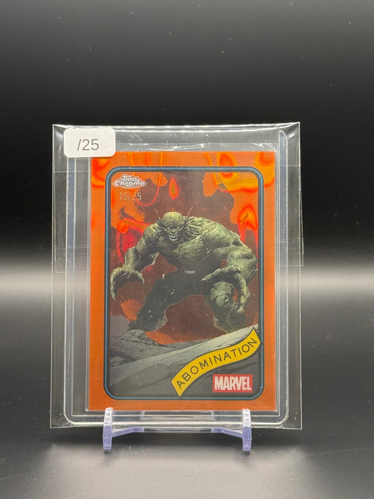 2025 Topps Chrome Marvel Comics Abomination Orange 15/25