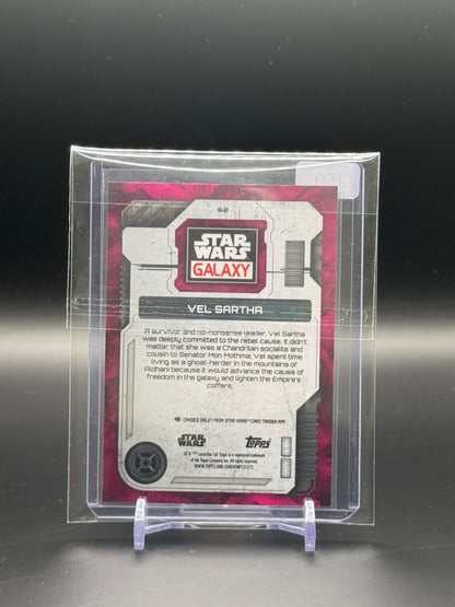 2026 Topps Galaxy Star Wars Vel Sartha Magenta Lava 032/250