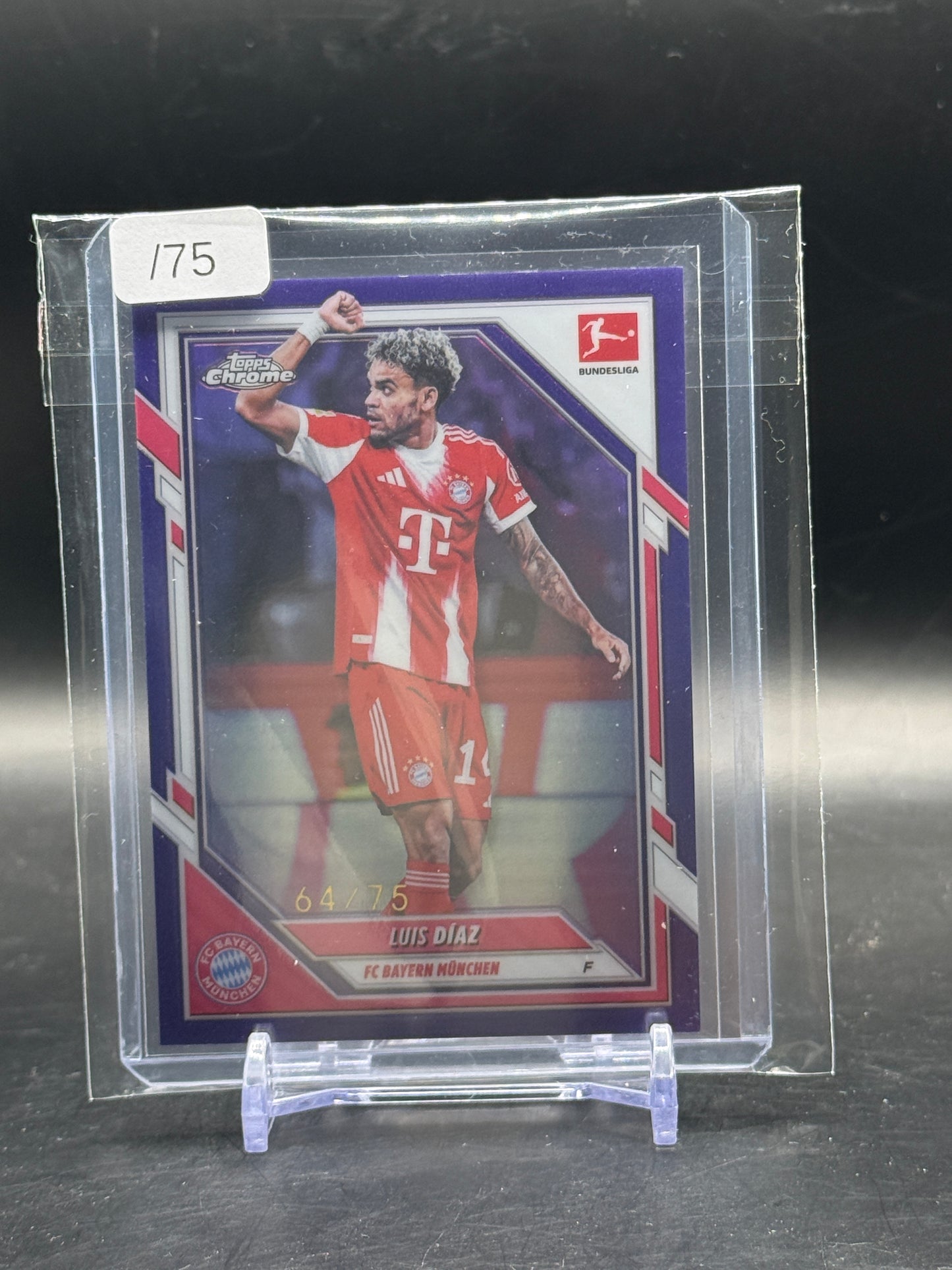 2025-26 Topps Chrome Bundesliga Luis Diaz FC Bayern München True Purple 64/75