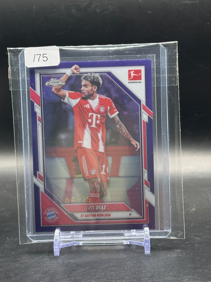 2025-26 Topps Chrome Bundesliga Luis Diaz FC Bayern München True Purple 64/75