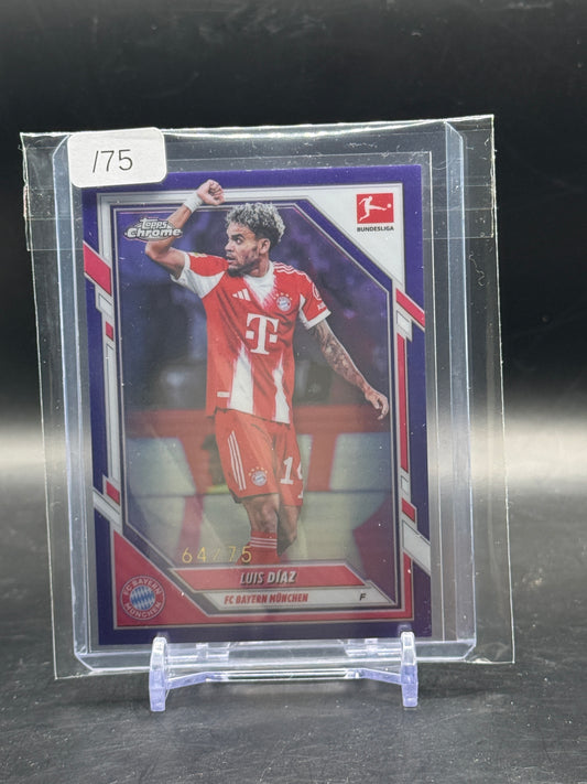 2025-26 Topps Chrome Bundesliga Luis Diaz FC Bayern München True Purple 64/75