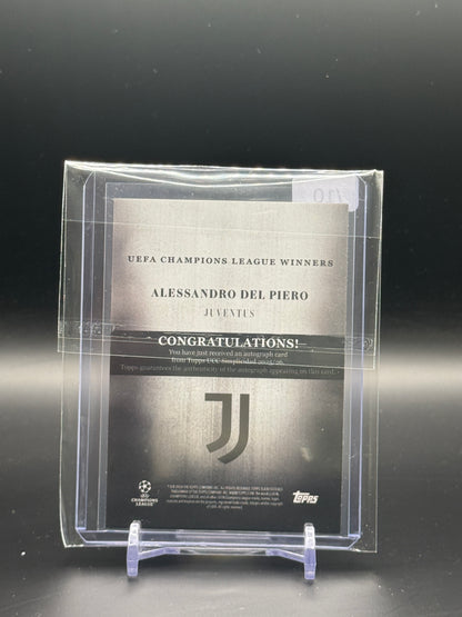 2025-26 Topps Simplicidad UCC Alessandro Del Piero Juventus Turin Black Auto 06/10