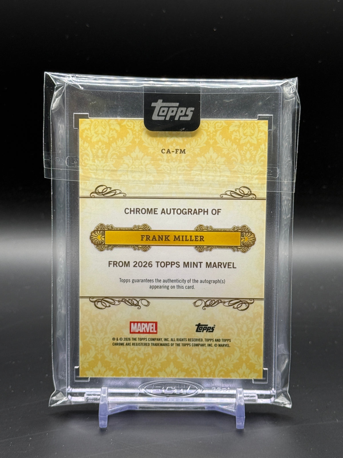 2026 Topps Mint Marvel Frank Miller Auto