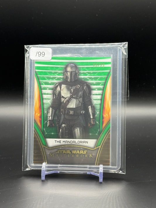 2025 Topps Masterworks Star Wars The Mandalorian Green 09/99