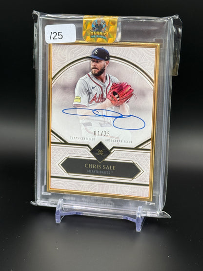 2025 Topps Definitive MLB Chris Sale Atlanta Braves Framed Auto 01/25