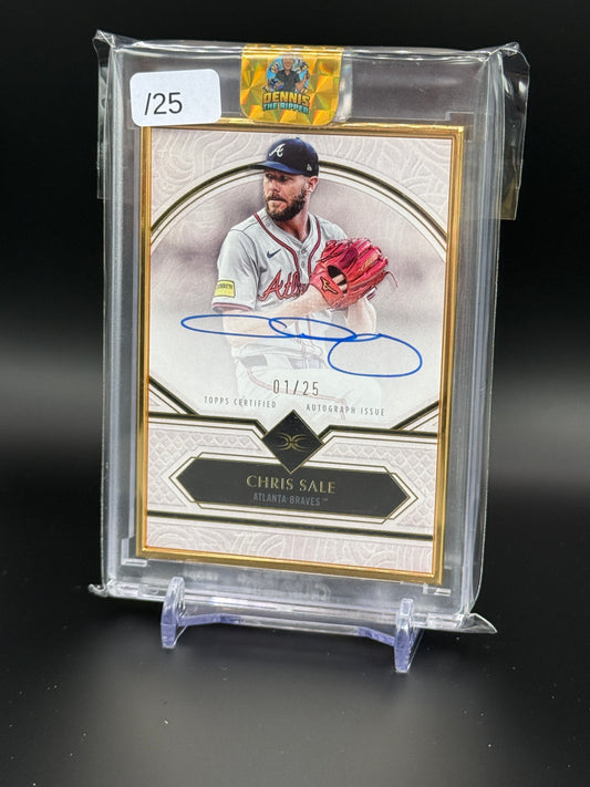 2025 Topps Definitive MLB Chris Sale Atlanta Braves Framed Auto 01/25