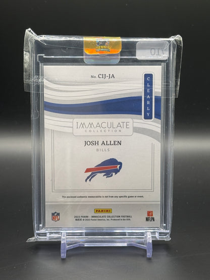 2023 Panini Immaculate NFL Josh Allen Buffalo Bills Gold Clearly Patch 03/10