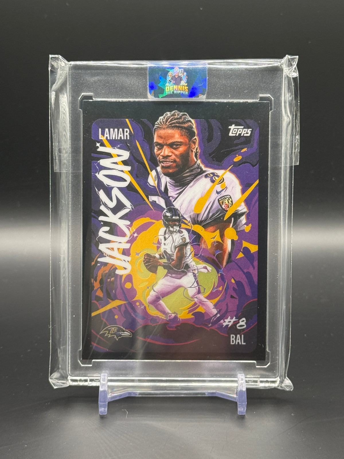 2025 Topps Chrome NFL Lamar Jackson Baltimore Ravens Ultra Violet