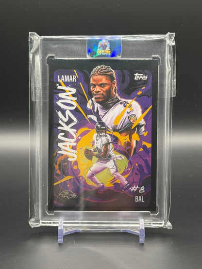 2025 Topps Chrome NFL Lamar Jackson Baltimore Ravens Ultra Violet