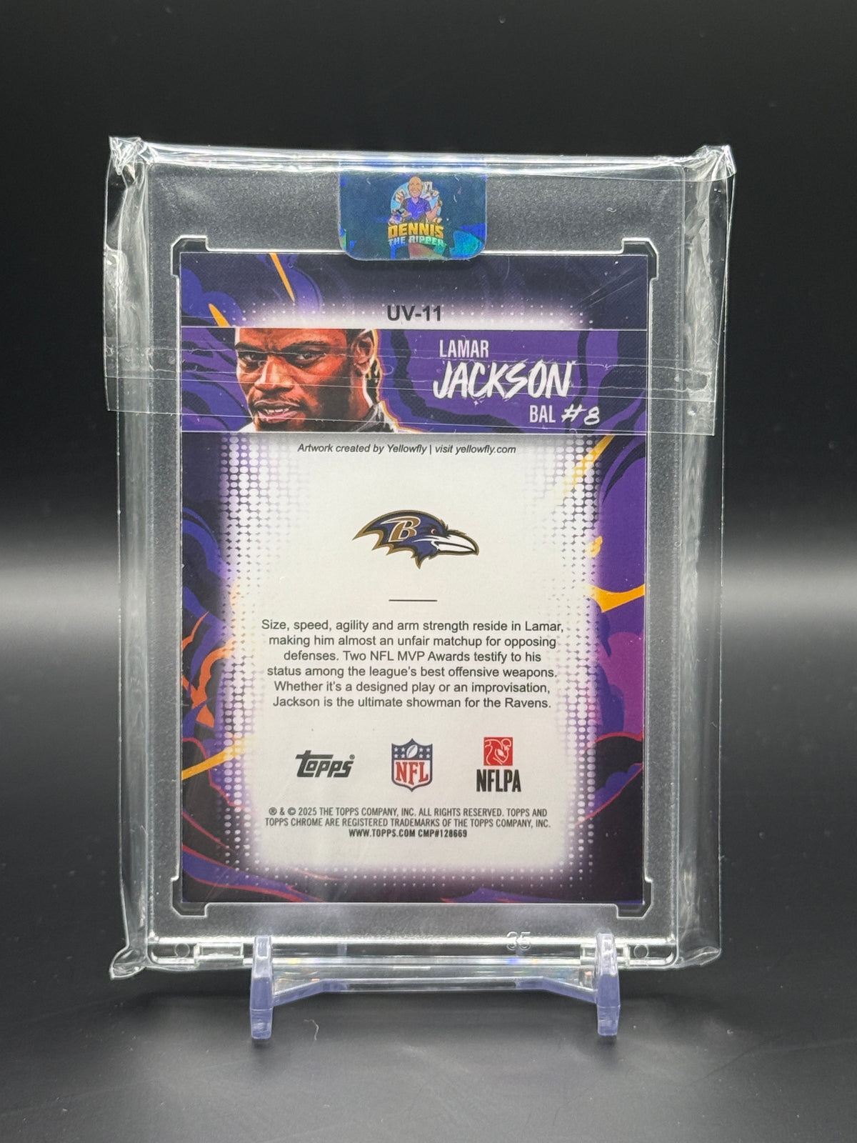 2025 Topps Chrome NFL Lamar Jackson Baltimore Ravens Ultra Violet
