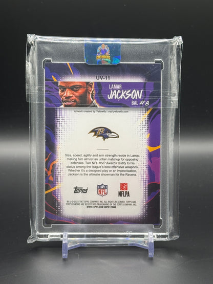 2025 Topps Chrome NFL Lamar Jackson Baltimore Ravens Ultra Violet
