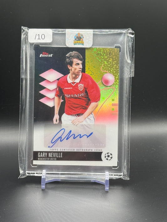 2025-26 Topps Finest UCC Gary Neville Manchester United Balck Auto 06/10