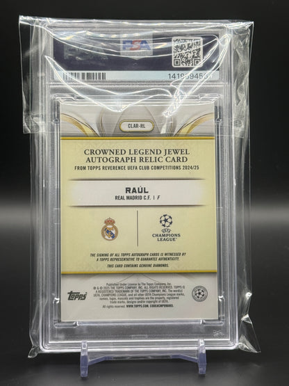 2024-25 Topps Reverence UCC Raul Real Madrid Orange Jewel Auto 20/25 PSA 9 Auto 10 141969456