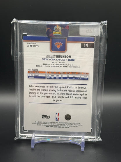 2025-26 Topps Flagship NBA Jalen Brunson New York Knicks Orange 08/25