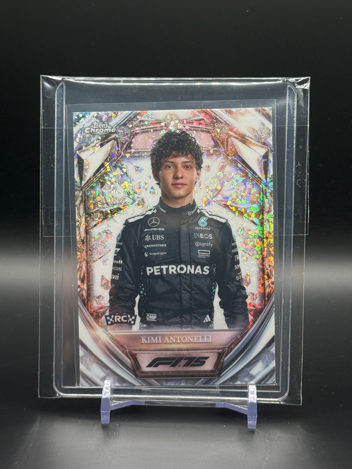 2025 Topps Chrome F1 Kimi Antonelli Mercedes AMG Diamond 75th Anniversary