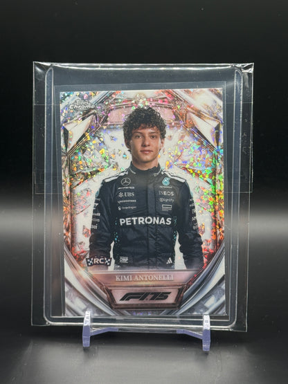 2025 Topps Chrome F1 Kimi Antonelli Mercedes AMG Diamond 75th Anniversary