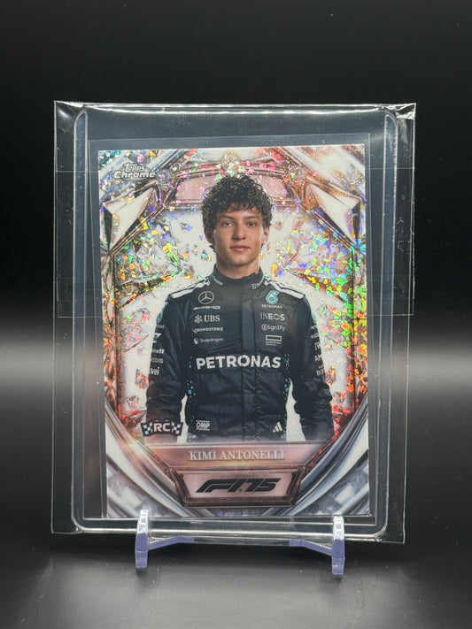 2025 Topps Chrome F1 Kimi Antonelli Mercedes AMG Diamond 75th Anniversary