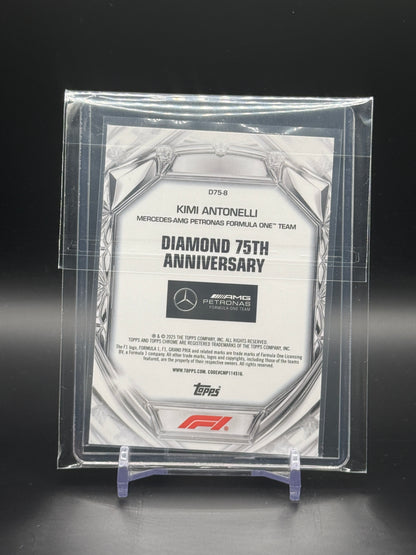 2025 Topps Chrome F1 Kimi Antonelli Mercedes AMG Diamond 75th Anniversary