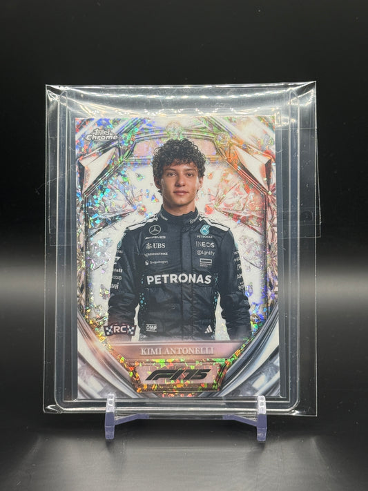 2025 Topps Chrome F1 Kimi Antonelli Mercedes AMG Diamond 75th Anniversary