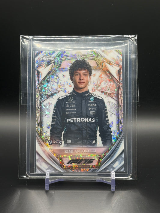 2025 Topps Chrome F1 Kimi Antonelli Mercedes AMG Diamond 75th Anniversary