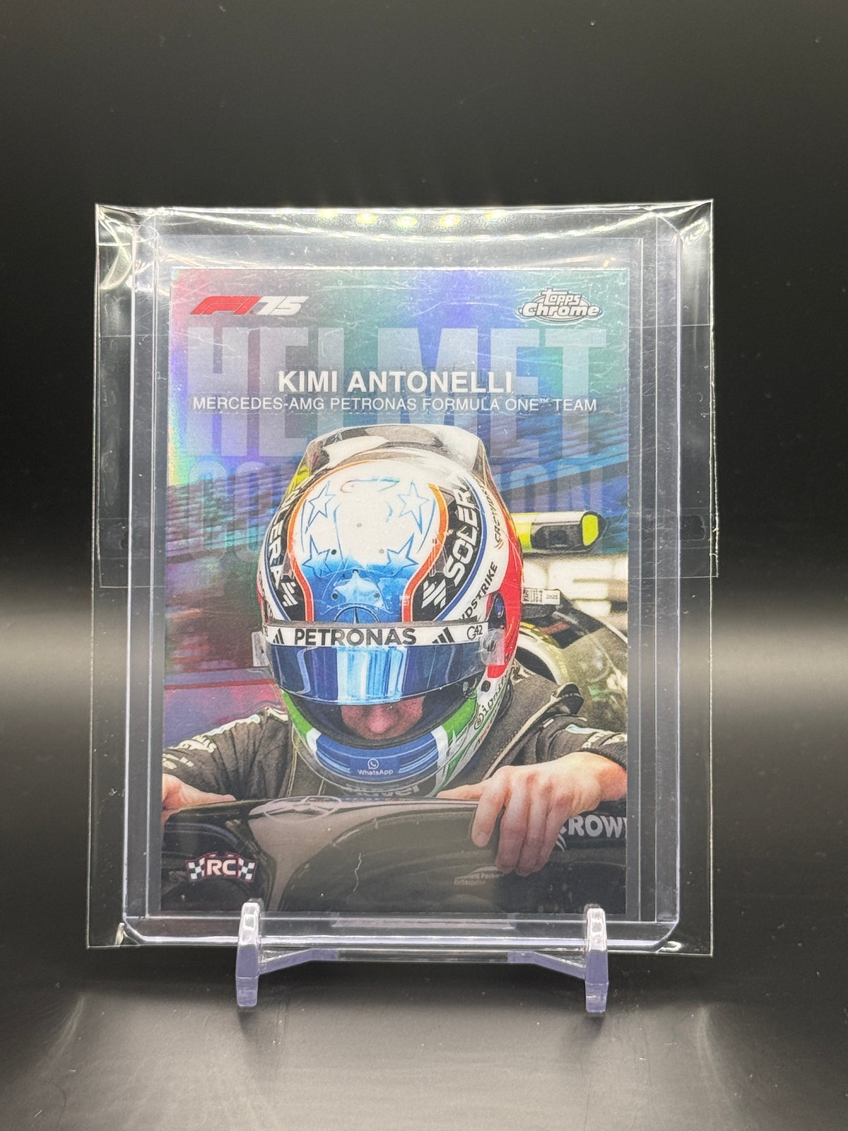 2025 Topps Chrome F1 Kimi Antonelli Mercedes AMG Helmet