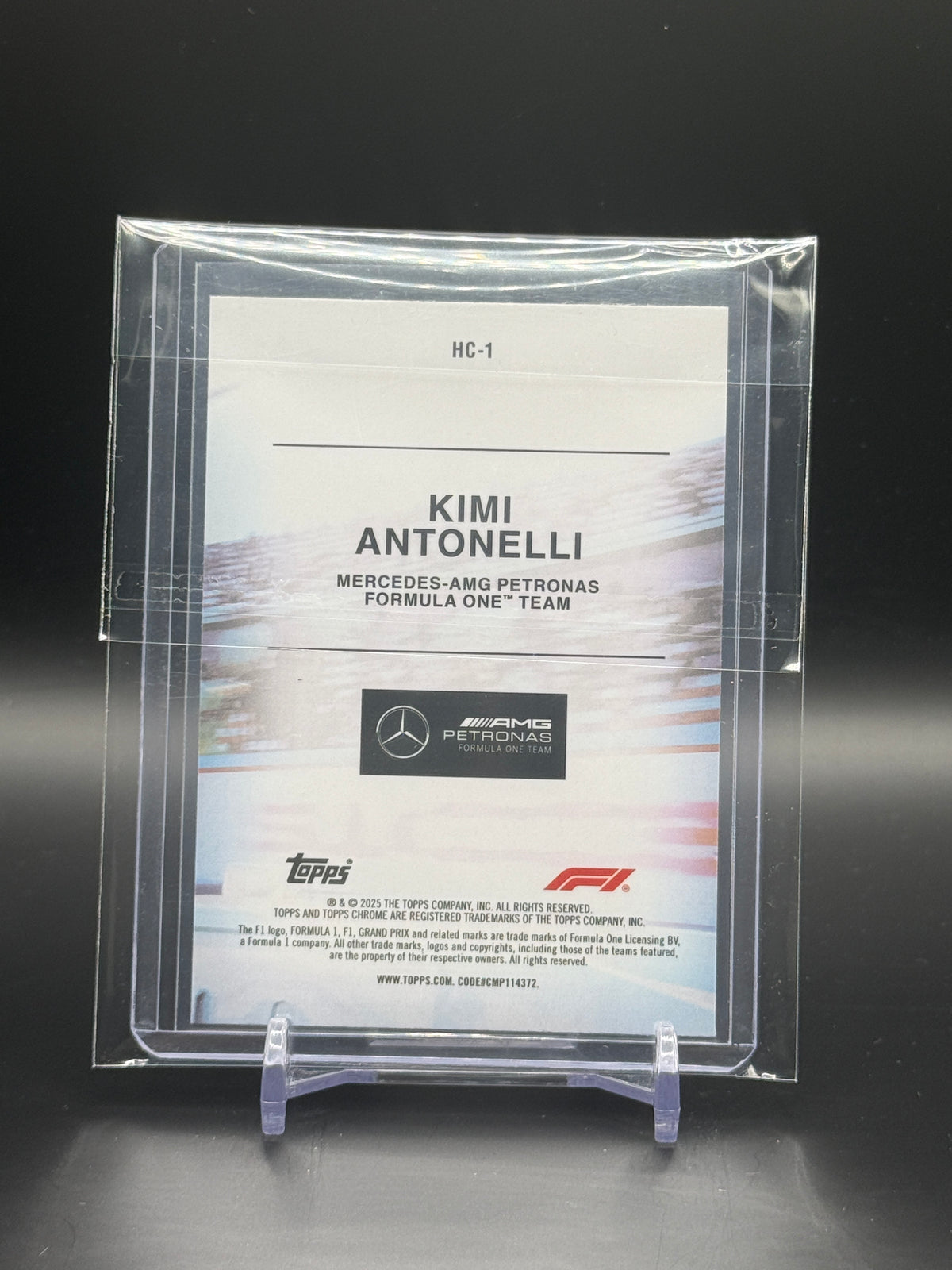 2025 Topps Chrome F1 Kimi Antonelli Mercedes AMG Helmet