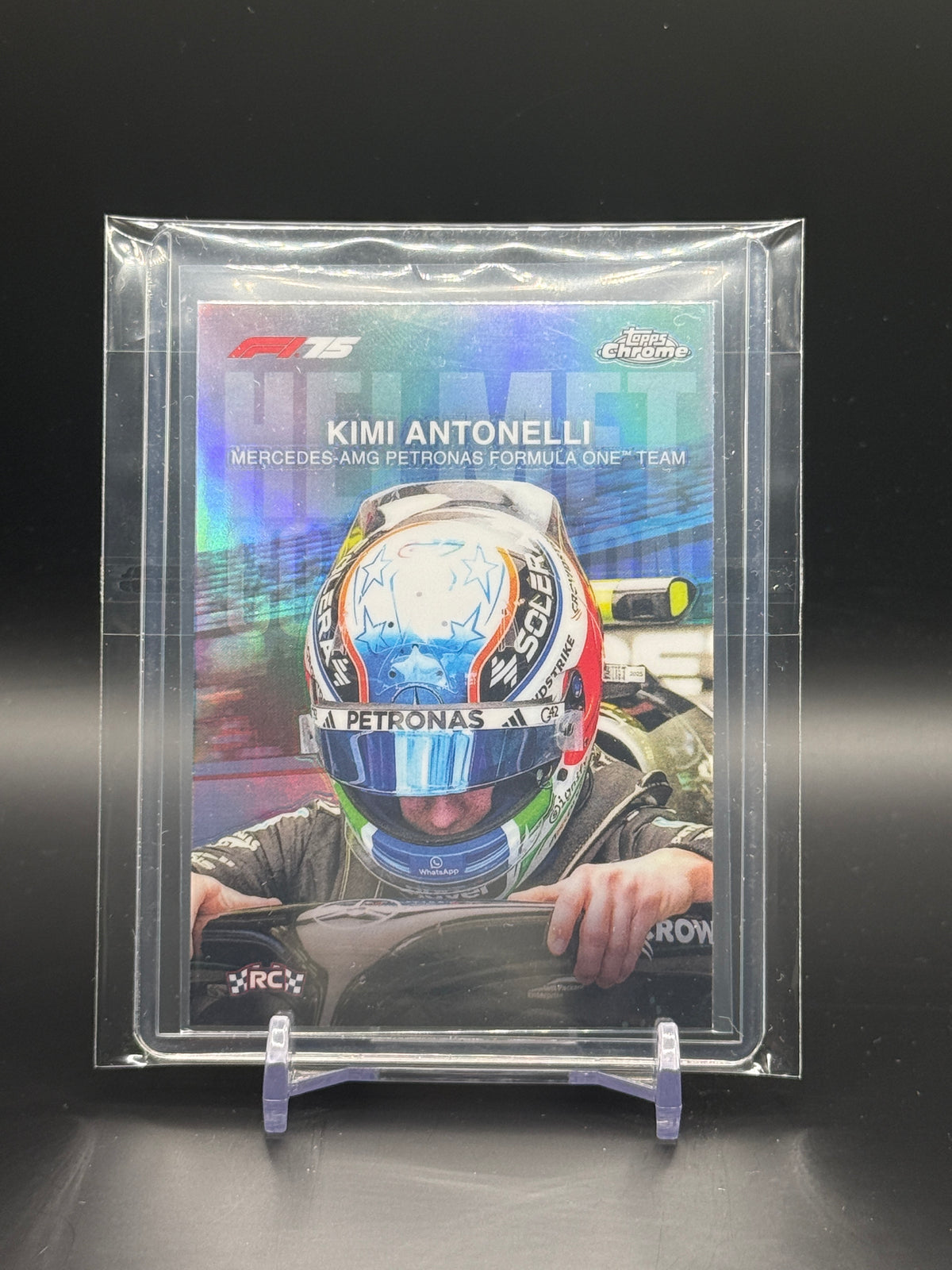 2025 Topps Chrome F1 Kimi Antonelli Mercedes AMG Helmet