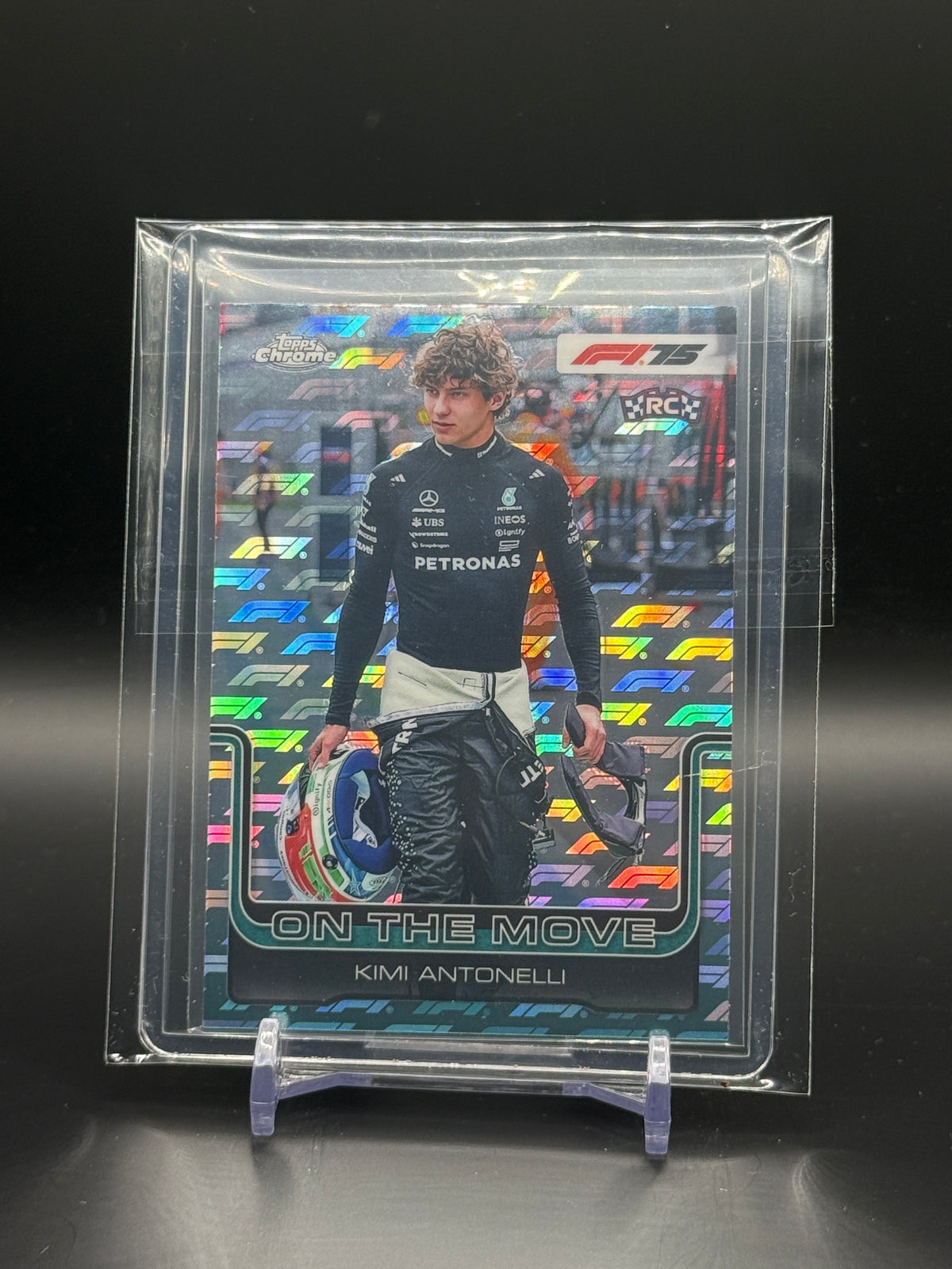 2025 Topps Chrome F1 Kimi Antonelli Mercedes AMG On The Move