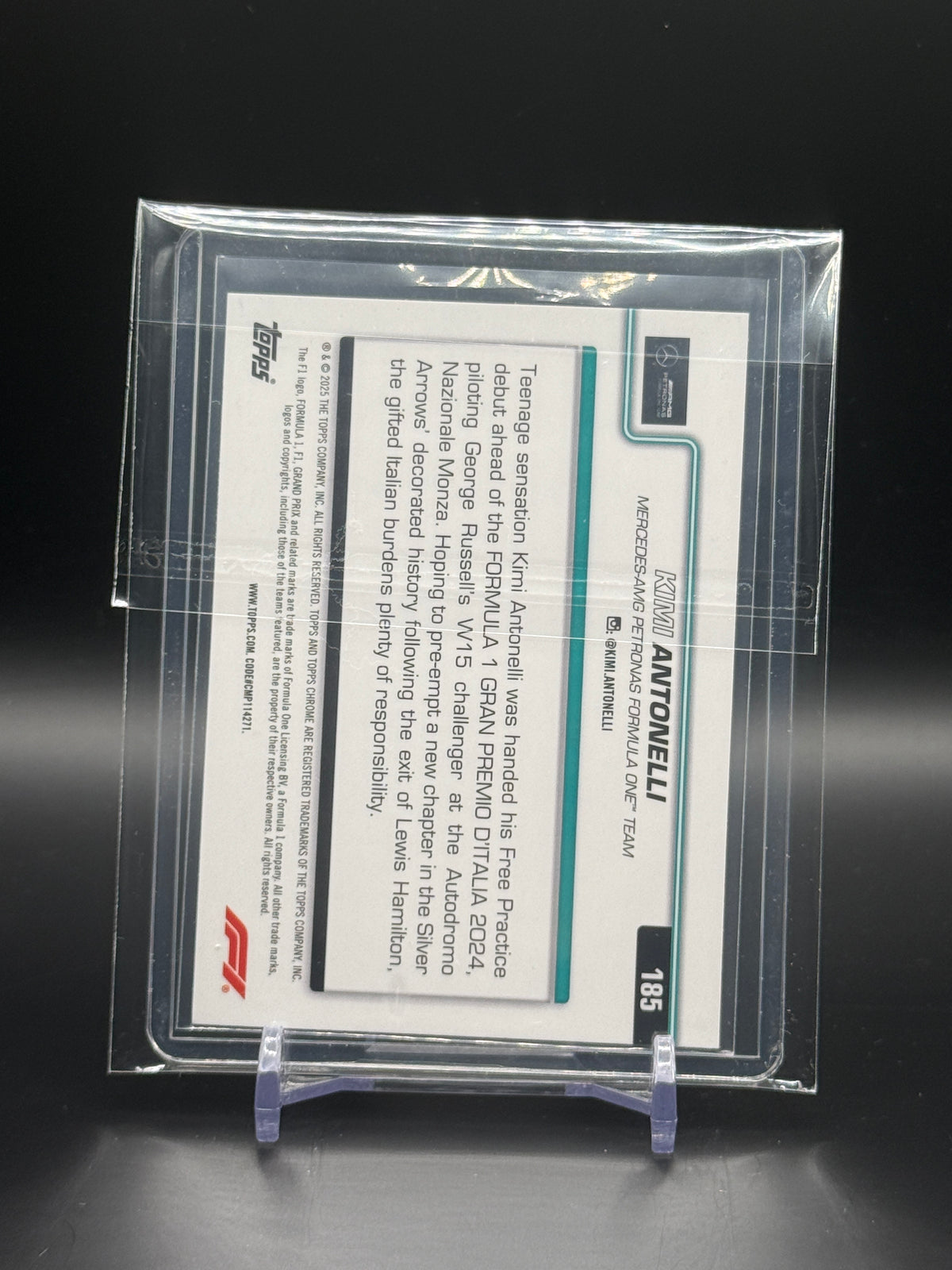 2025 Topps Chrome F1 Kimi Antonelli Mercedes AMG On The Move
