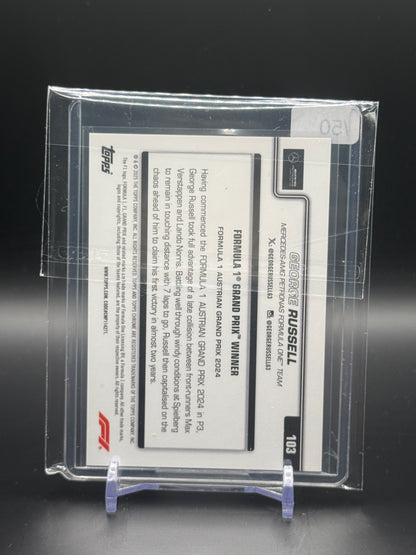 2025 Topps Chrome Sapphire F1 George Russel Mercedes AMG Gold 46/50