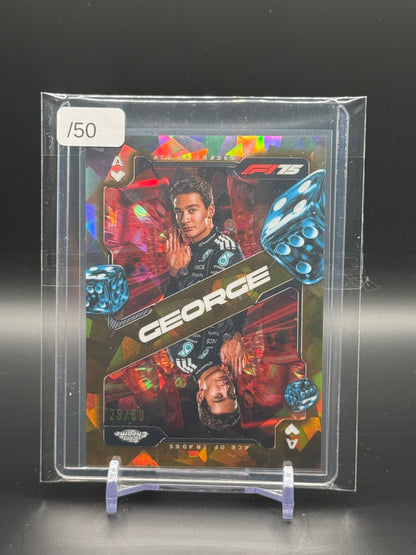 2025 Topps Chrome Sapphire F1 George Russel Mercedes AMG Gold Aces 29/50