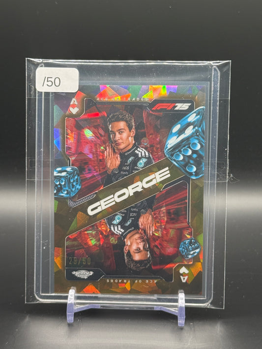 2025 Topps Chrome Sapphire F1 George Russel Mercedes AMG Gold Aces 29/50