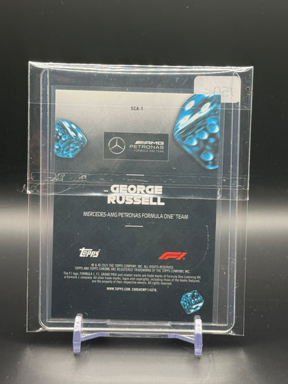 2025 Topps Chrome Sapphire F1 George Russel Mercedes AMG Gold Aces 29/50