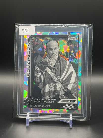 2025 Topps Chrome Sapphire F1 Lewis Hamilton Mercedes AMG Black & White 09/20