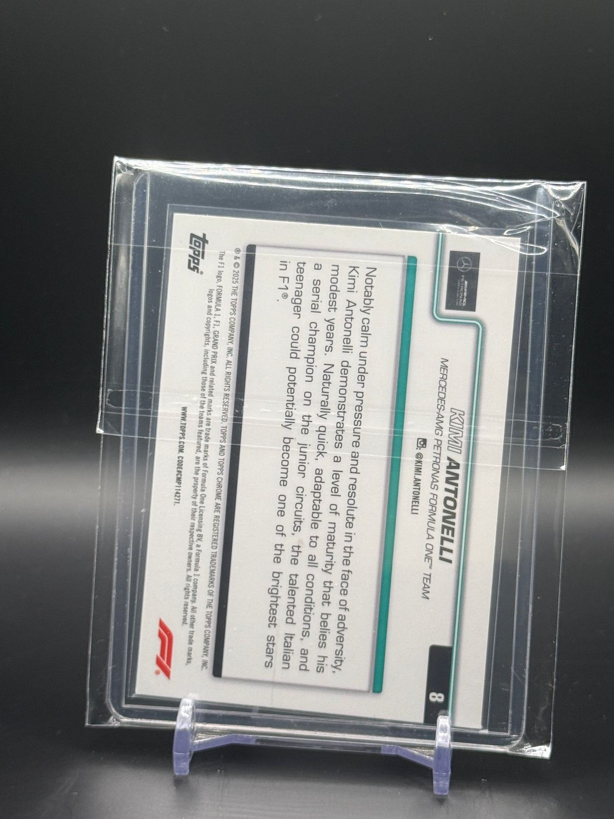 2025 Topps Chrome Sapphire F1 Kimi Antonelli Mercedes AMG