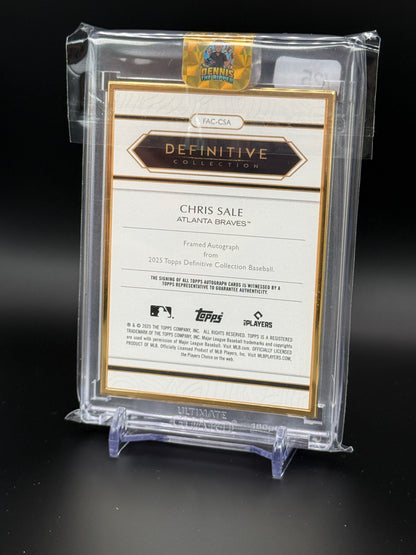 2025 Topps Definitive MLB Chris Sale Atlanta Braves Framed Auto 01/25