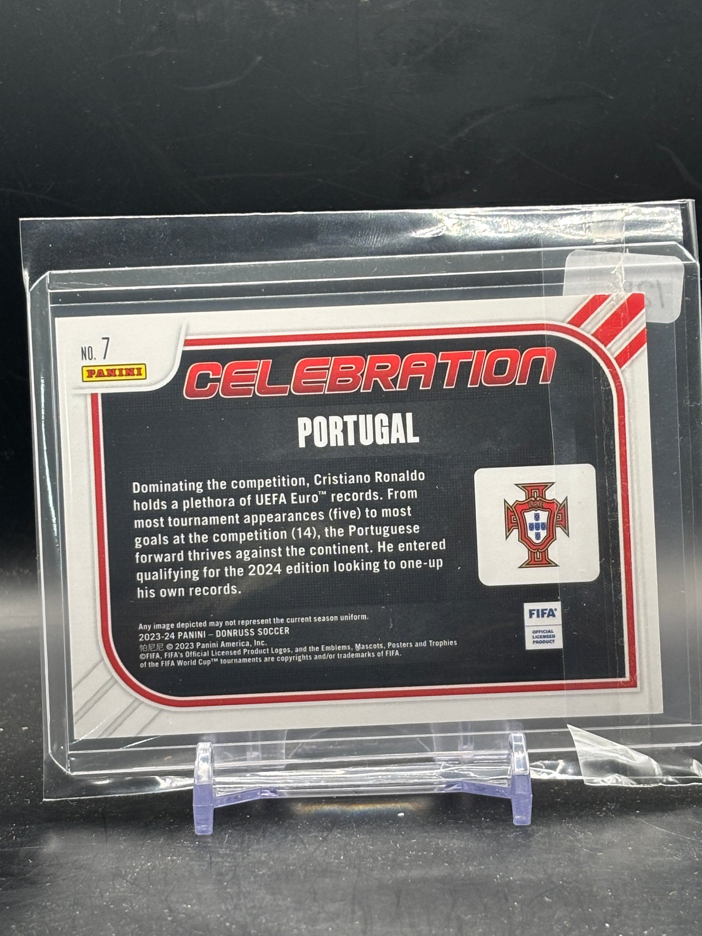 2023-24 Panini Donruss Soccer Cristiano Ronaldo Portugal Celebration 13/25