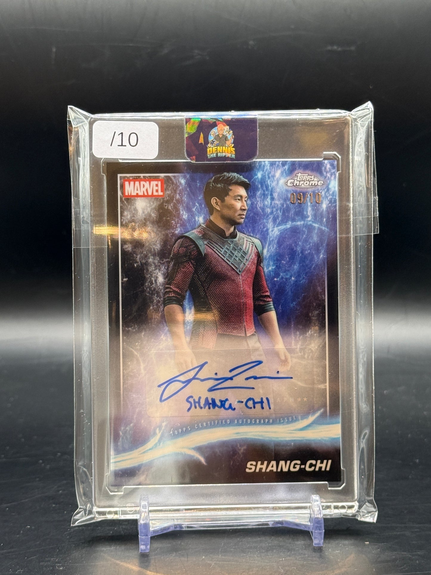 2025 Topps Marvel Studios Chrome Simu Liu Shang Chi Auto 9/10