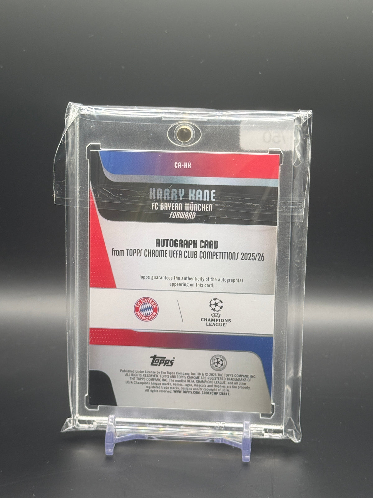 2025-26 Topps Chrome UCC Harry Kane FC Bayern München Gold Geometric Auto 11/50