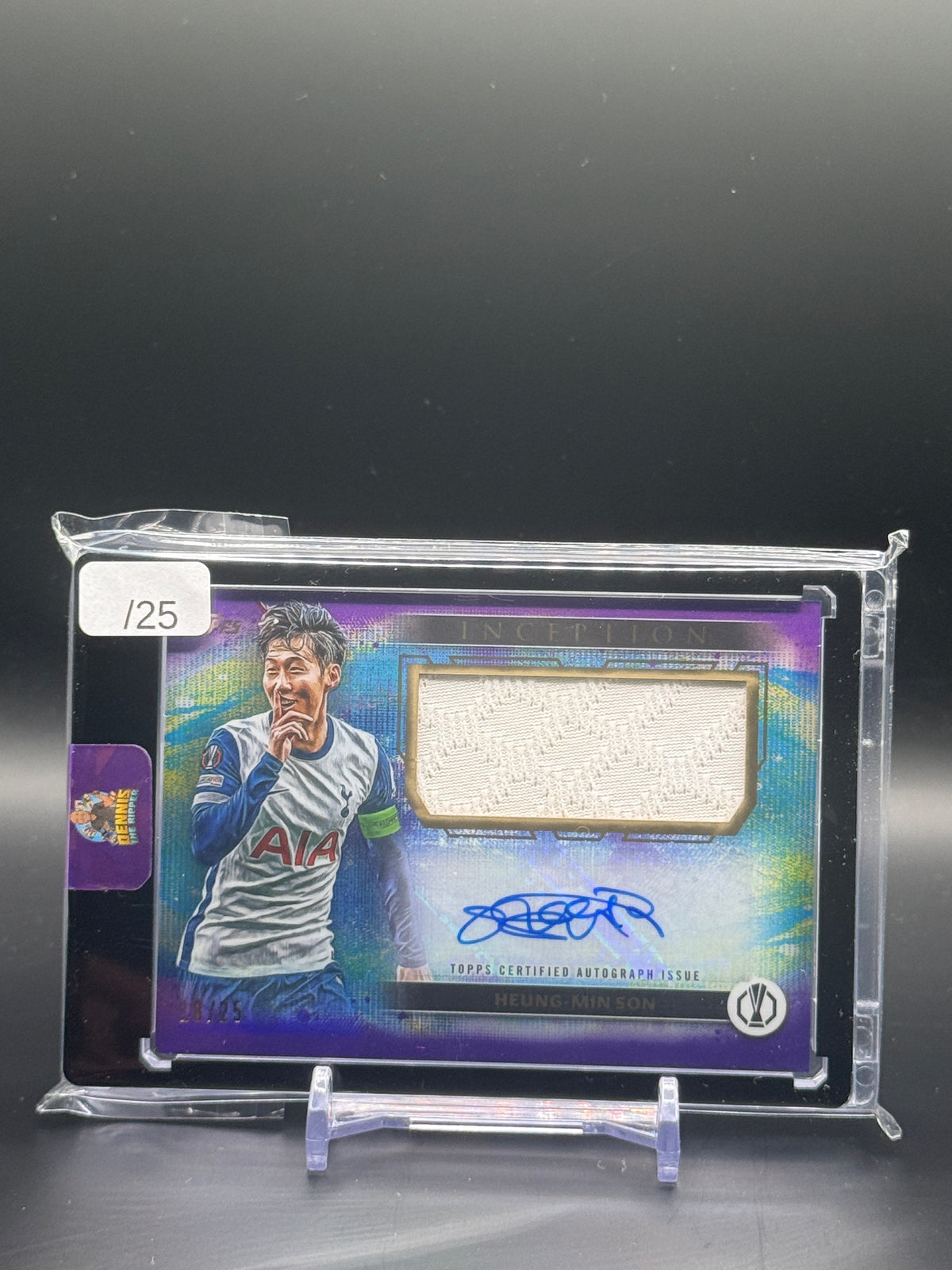 2024-25 Topps Inception UCC Heung-Min Son Tottenham Hotspur Purple Patch Auto 18/25