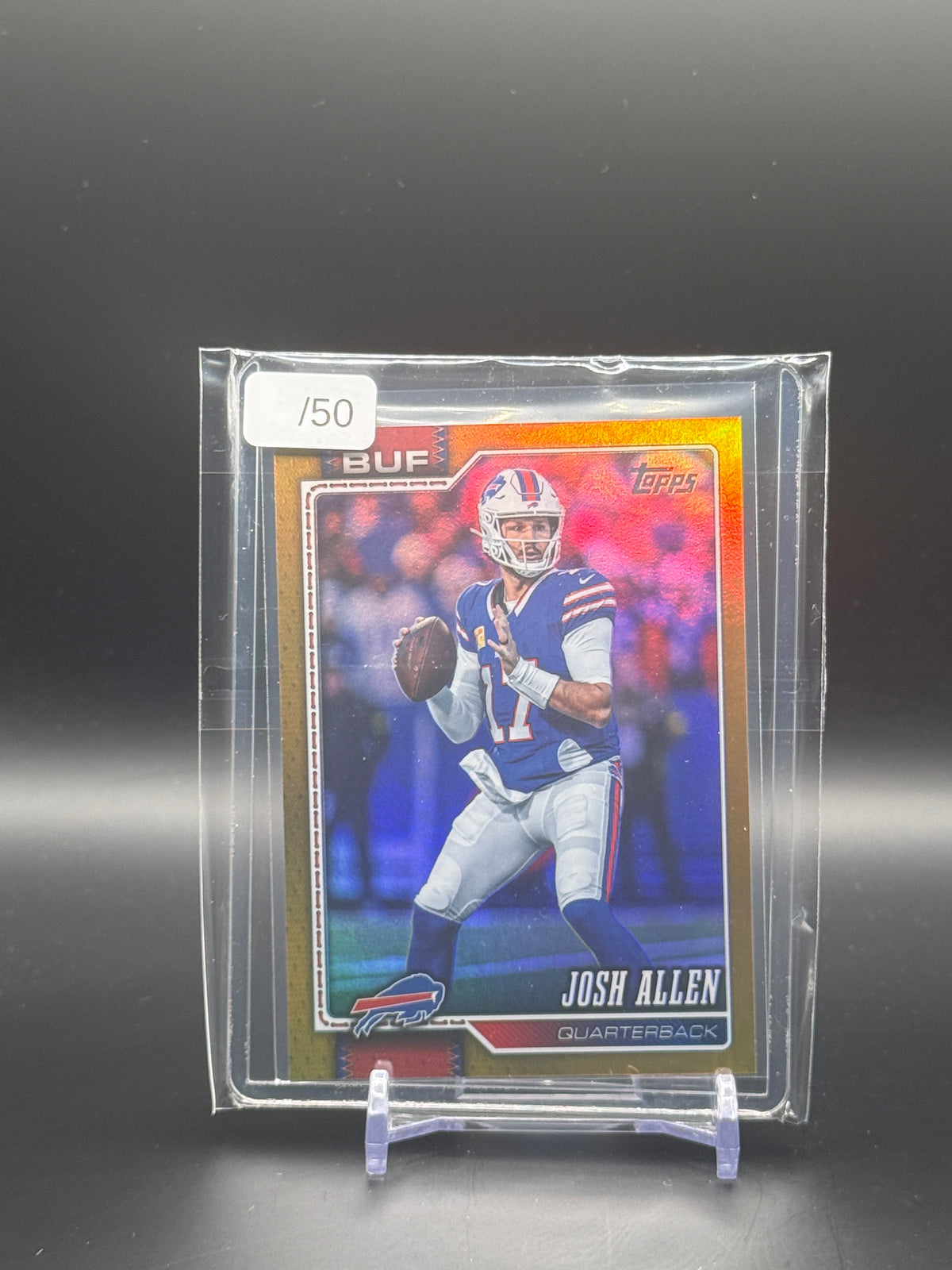 2026 Topps Flagship NFL Josh Allen Buffalo Bills Gold 44/50