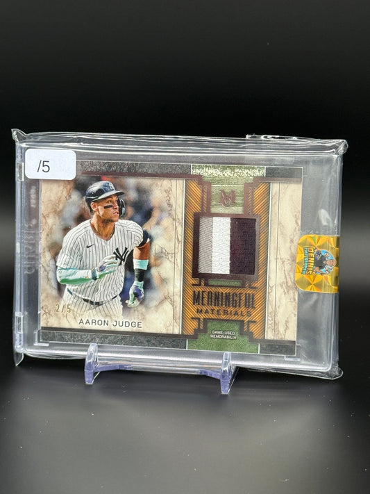 2025 Topps Museum MLB Aaron Judge New York Yankees Meaningful Material Patch 2/5